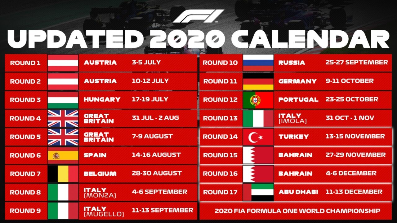 F1, aggiunti altri 4 GP si chiuderà ad Abu Dhabi a metà dicembre ZON
