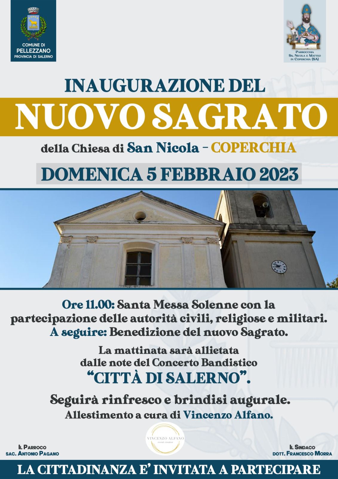 Pellezzano: il 5 febbraio inaugurazione del nuovo sagrato