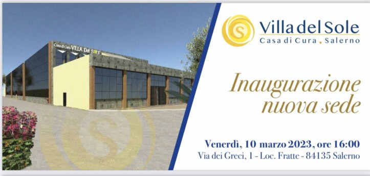 Inaugurazione nuova sede Villa del Sole Salerno - foto pagina Facebook Villa del Sole