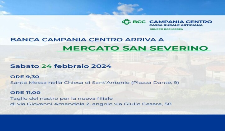 Mercato San Severino, inaugurazione filiale di Banca Campania Centro (1)