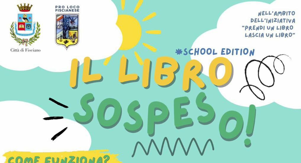 Fisciano, arriva “Il Libro Sospeso”: libri scolastici gratuiti per chi ne ha bisogno