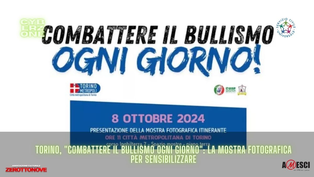 Torino, “Combattere il bullismo ogni giorno”: la mostra fotografica per sensibilizzare