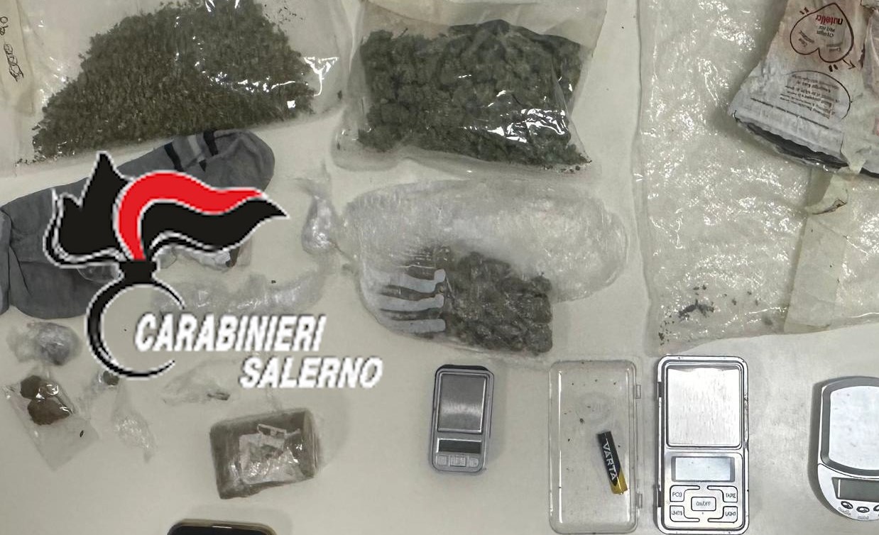 Angri, 23enne arrestato per spaccio di hashish e marijuana