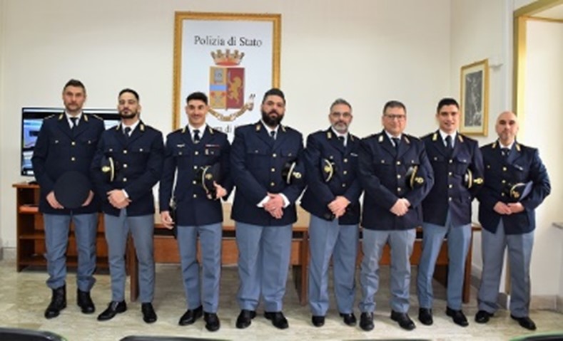 Questura di Salerno, rafforzati gli organici con otto nuovi Ispettori della Polizia di Stato