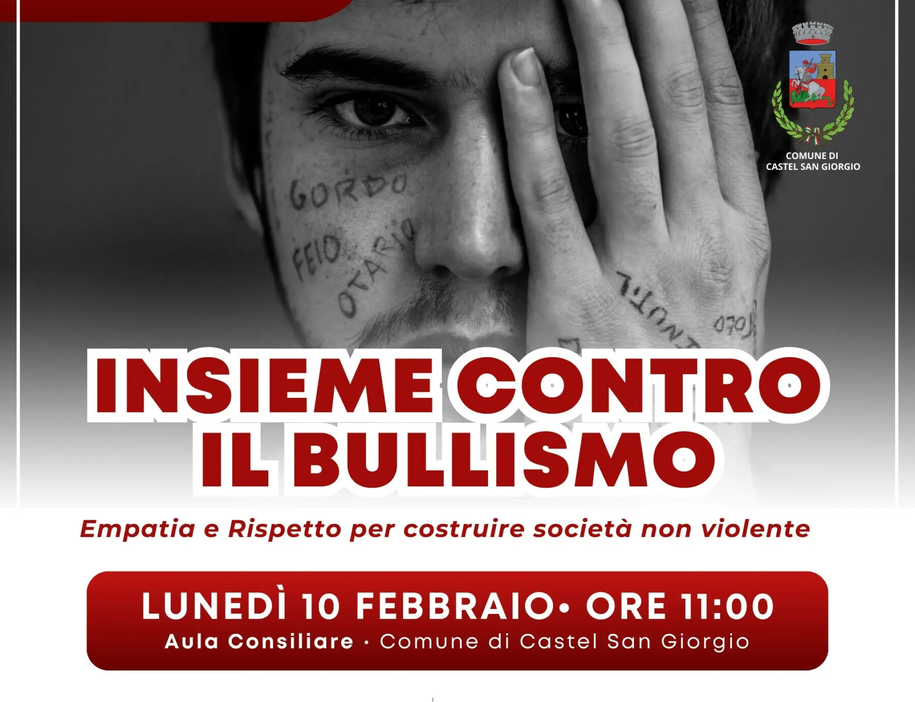 Giornata contro il Bullismo ed il Cyberbullismo, a Castel San Giorgio un convegno per sensibilizzare ed informare