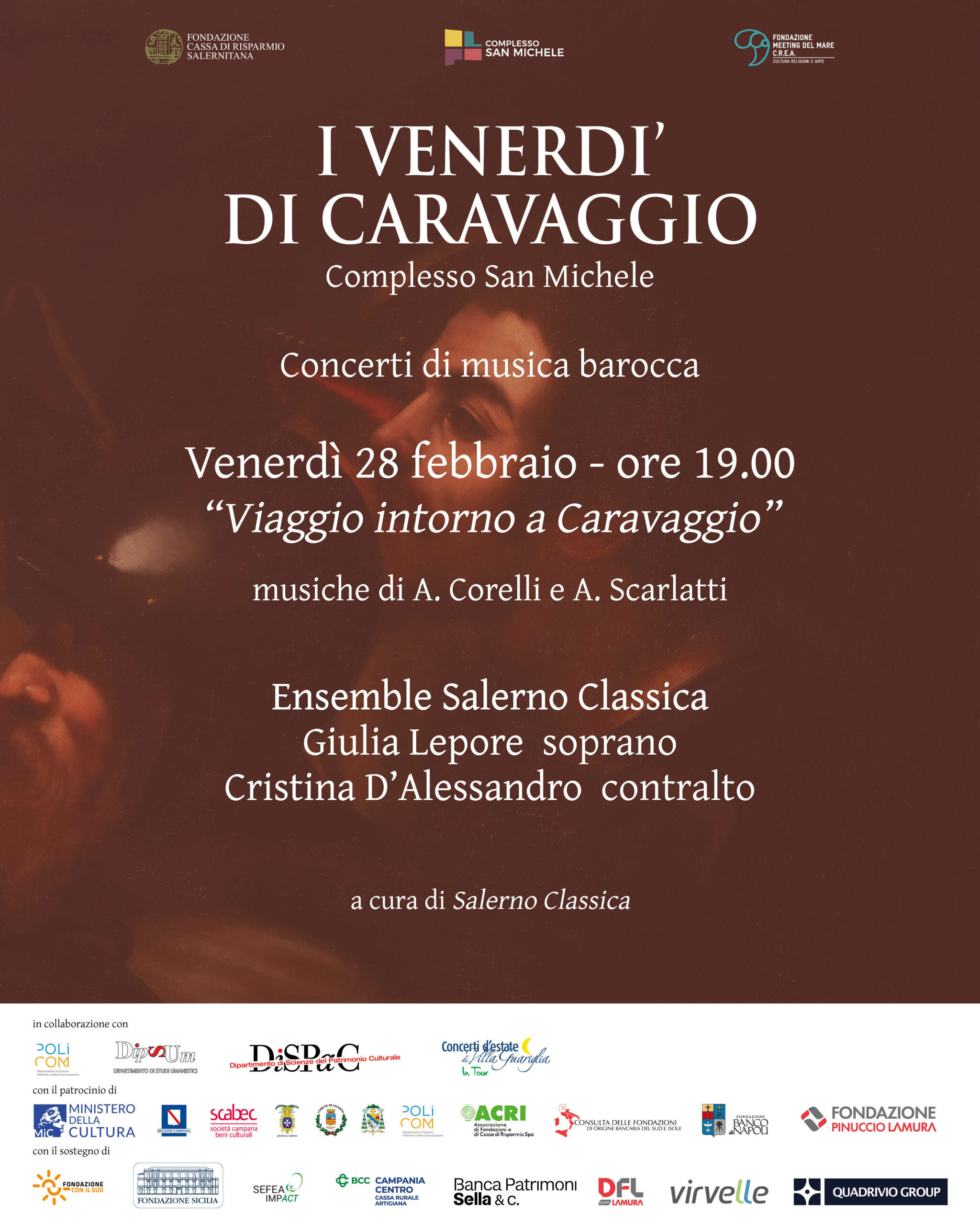 Caravaggio in Musica al Complesso San Michele con Ensemble Salerno Classica