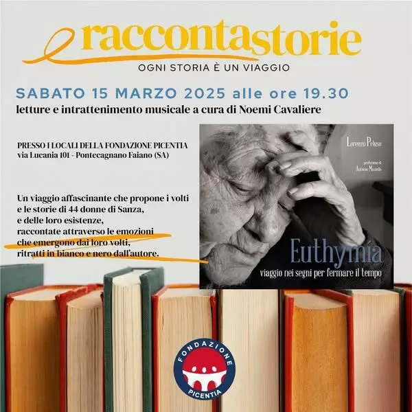 Pontecagnano Faiano, il 15 marzo l’evento “RaccontaStorie, ogni storia è un viaggio” con Lorenzo Peluso