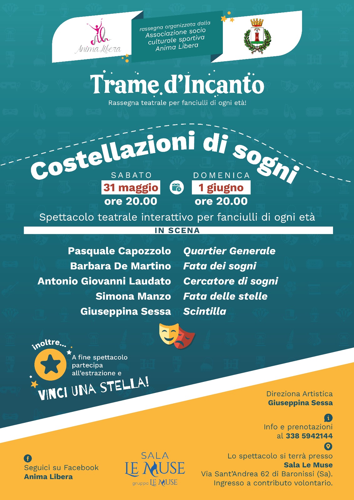 “Costellazioni di sogni” a Baronissi: uno spettacolo interattivo tra emozioni e musica “Costellazioni di sogni” a Baronissi: uno spettacolo interattivo tra emozioni e musica