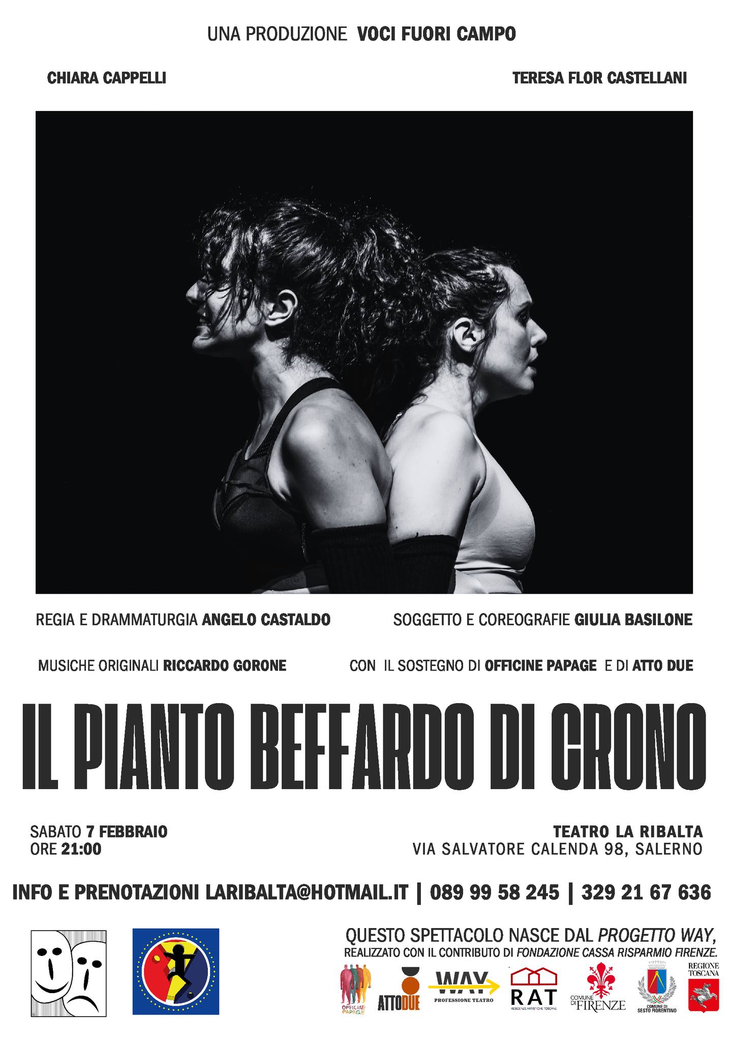 Al Teatro La Ribalta in scena &ldquo;Il Pianto Beffardo di Crono&rdquo;
