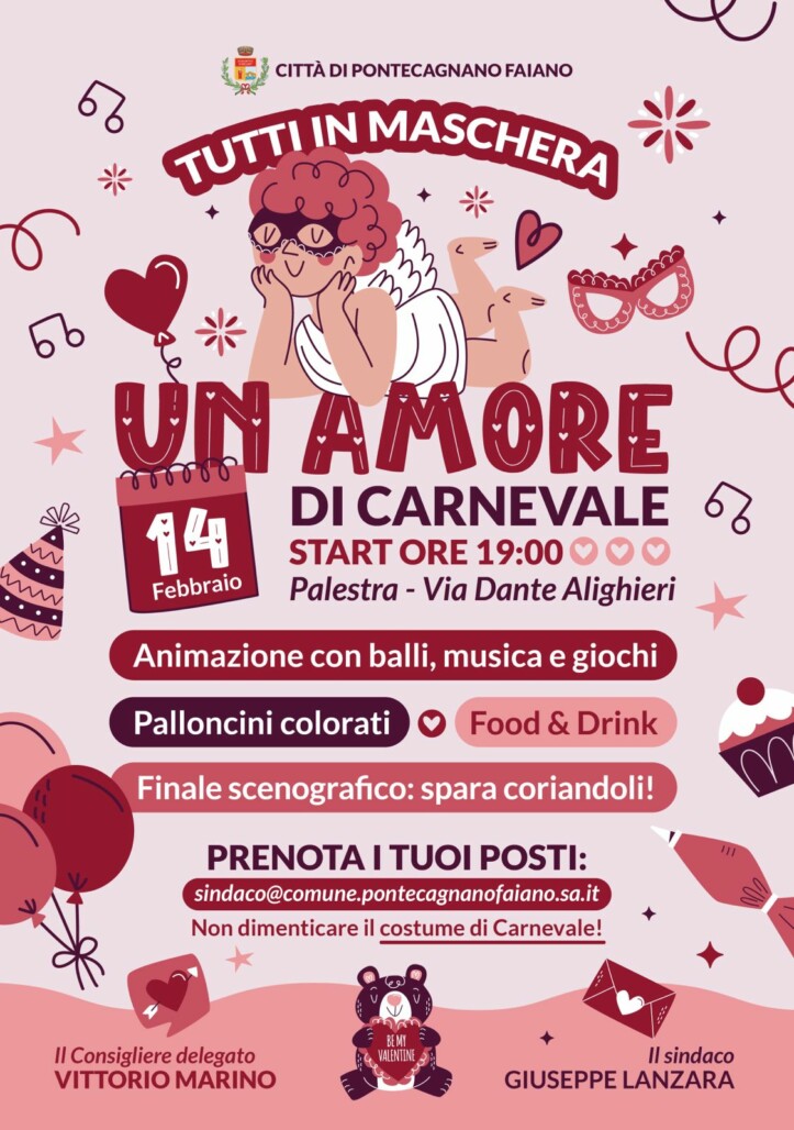 Pontecagnano Faiano, torna “Un amore di Carnevale”