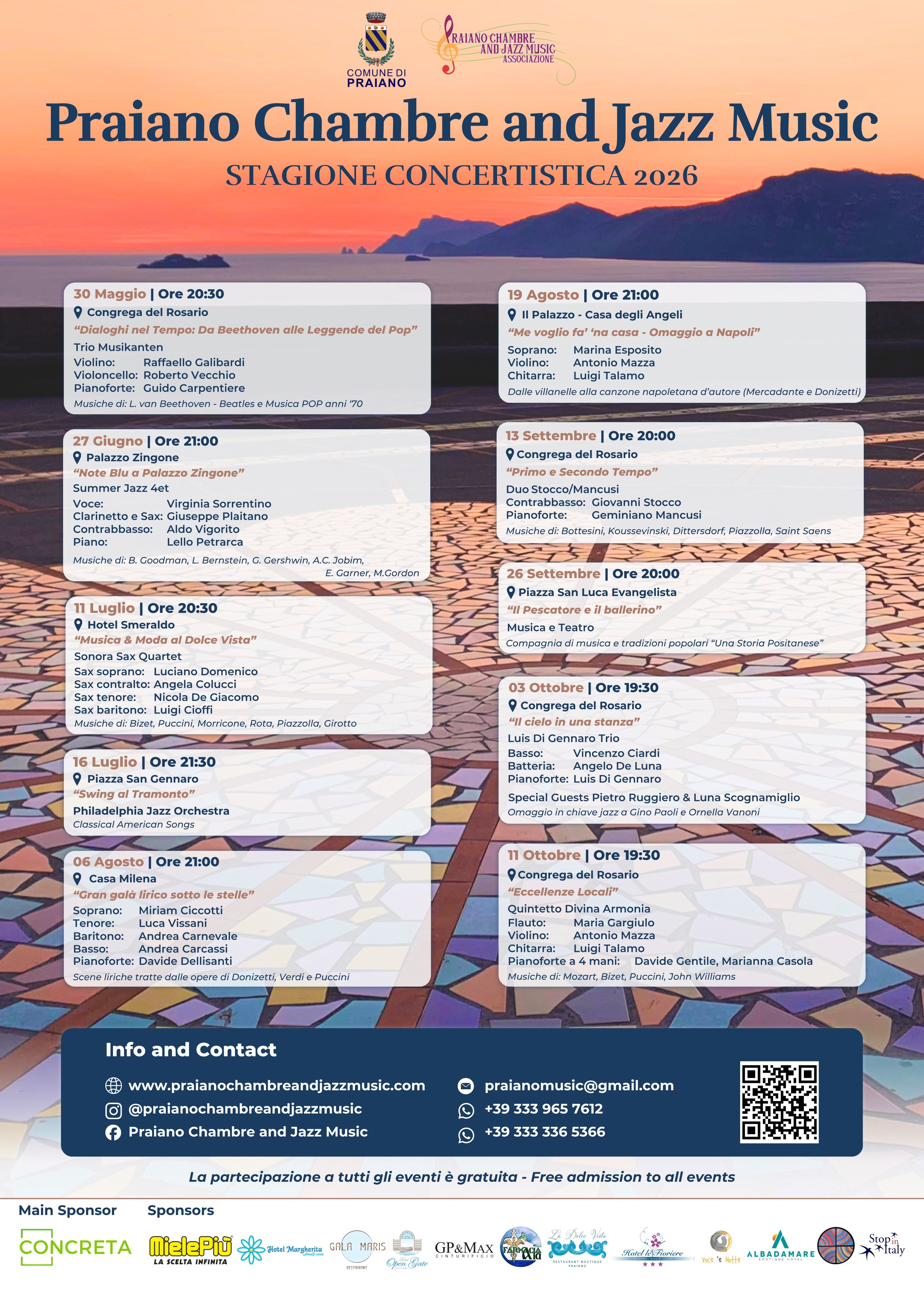 praiano chambre and jazz music al via la stagione concertistica 2026 da Zon.it praiano chambre and jazz music al via la stagione concertistica 2026