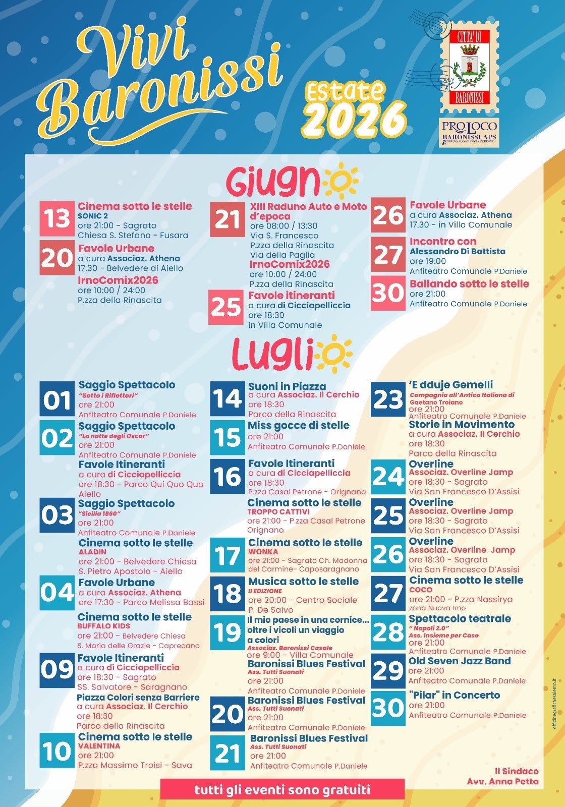 viva baronissi 8211 estate 2026 oltre 50 eventi gratuiti da giugno a settembre da Zon.it viva baronissi 8211 estate 2026 oltre 50 eventi gratuiti da giugno a settembre