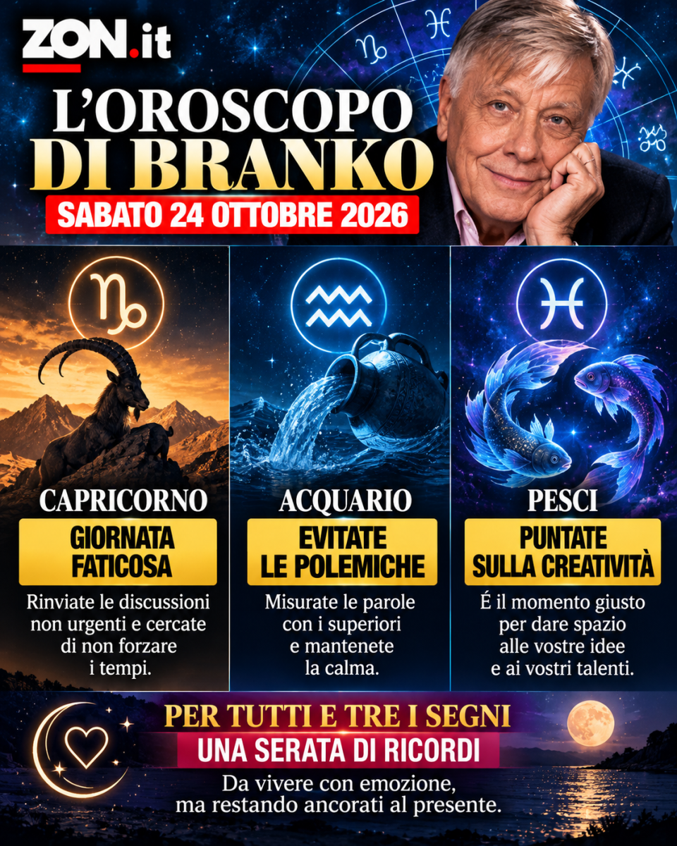 oroscopo di branko il capricorno rallenti l8217acquario misuri le parole i pesci puntino sulla creativit224 da Zon.it oroscopo di branko il capricorno rallenti l8217acquario misuri le parole i pesci puntino sulla creativit224
