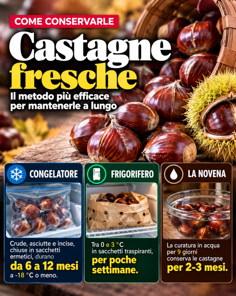 come conservare le castagne fresche frigo freezer o novena da Zon.it come conservare le castagne fresche frigo freezer o novena