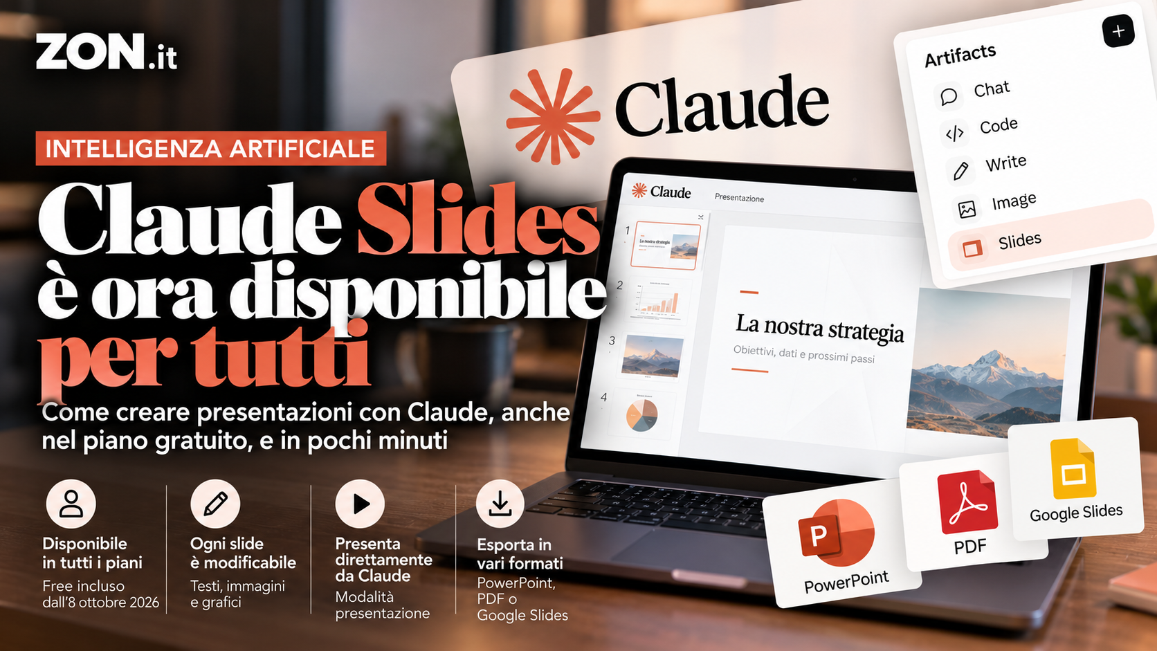 come fare una presentazione con claude slides anche con il piano gratuito da Zon.it come fare una presentazione con claude slides anche con il piano gratuito