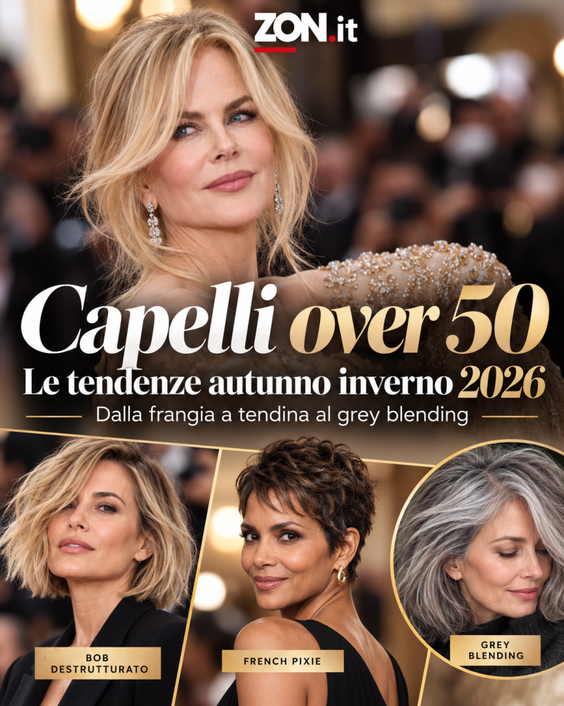 tagli capelli over 50 per l8217autunno 2026 dalla frangia a tendina di nicole kidman al grey blending da Zon.it tagli capelli over 50 per l8217autunno 2026 dalla frangia a tendina di nicole kidman al grey blending