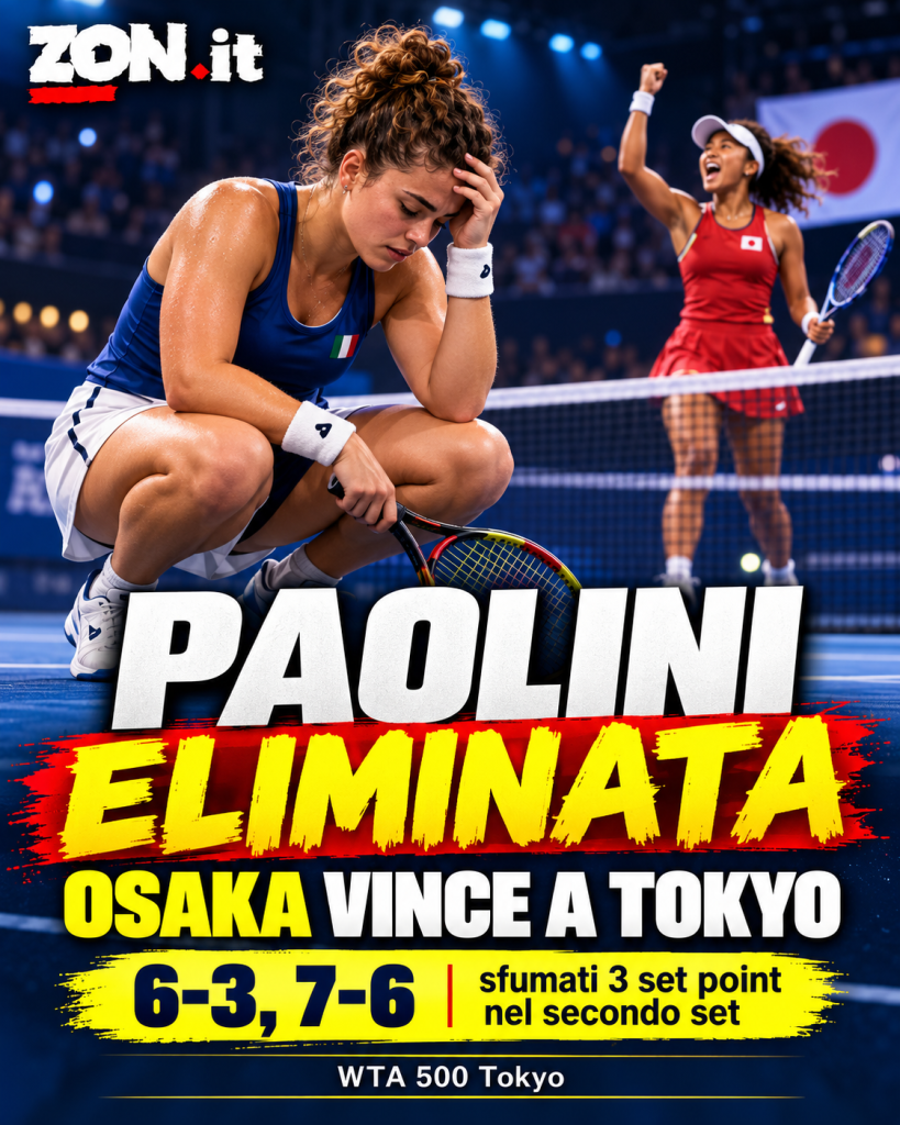 paolini fuori al primo turno a tokyo osaka vince 6 3 7 6 dopo tre set point mancati dall8217azzurra da Zon.it paolini fuori al primo turno a tokyo osaka vince 6 3 7 6 dopo tre set point mancati dall8217azzurra