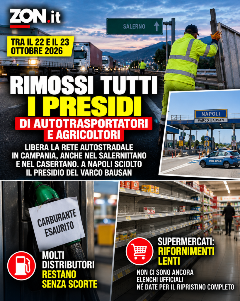 blocchi dei tir rimossi in campania ma molti distributori restano senza carburante e gli scaffali sono vuoti da Zon.it blocchi dei tir rimossi in campania ma molti distributori restano senza carburante e gli scaffali sono vuoti