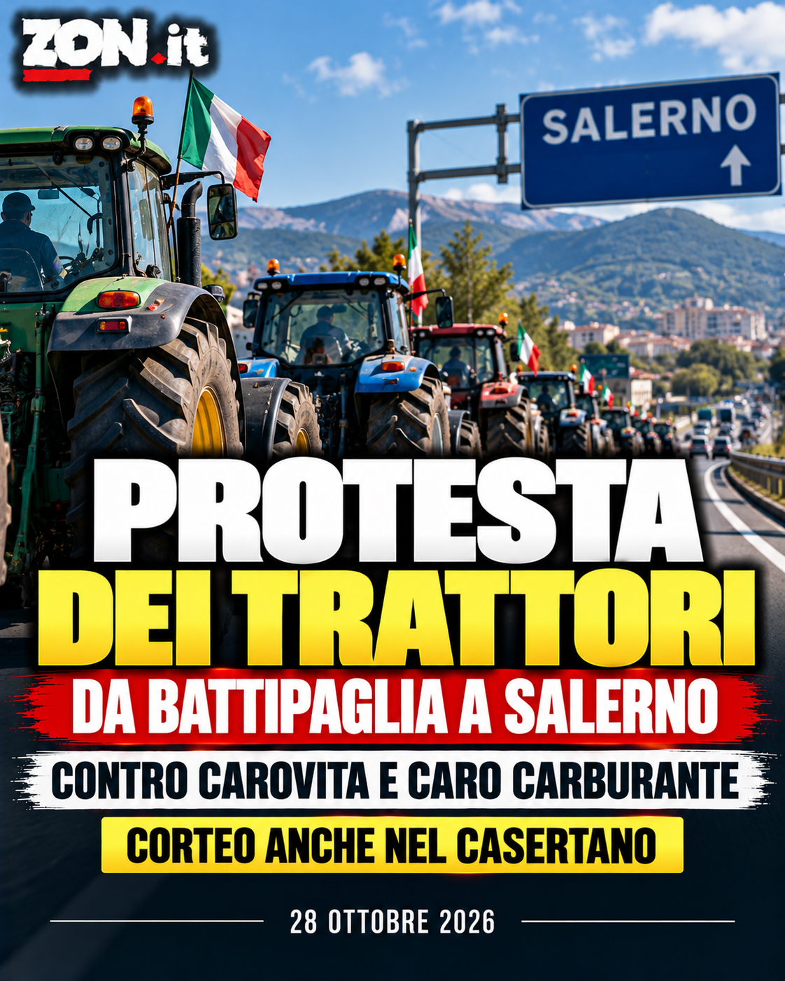 trattori da battipaglia a salerno contro il carovita un secondo corteo da casal di principe a caserta da Zon.it trattori da battipaglia a salerno contro il carovita un secondo corteo da casal di principe a caserta