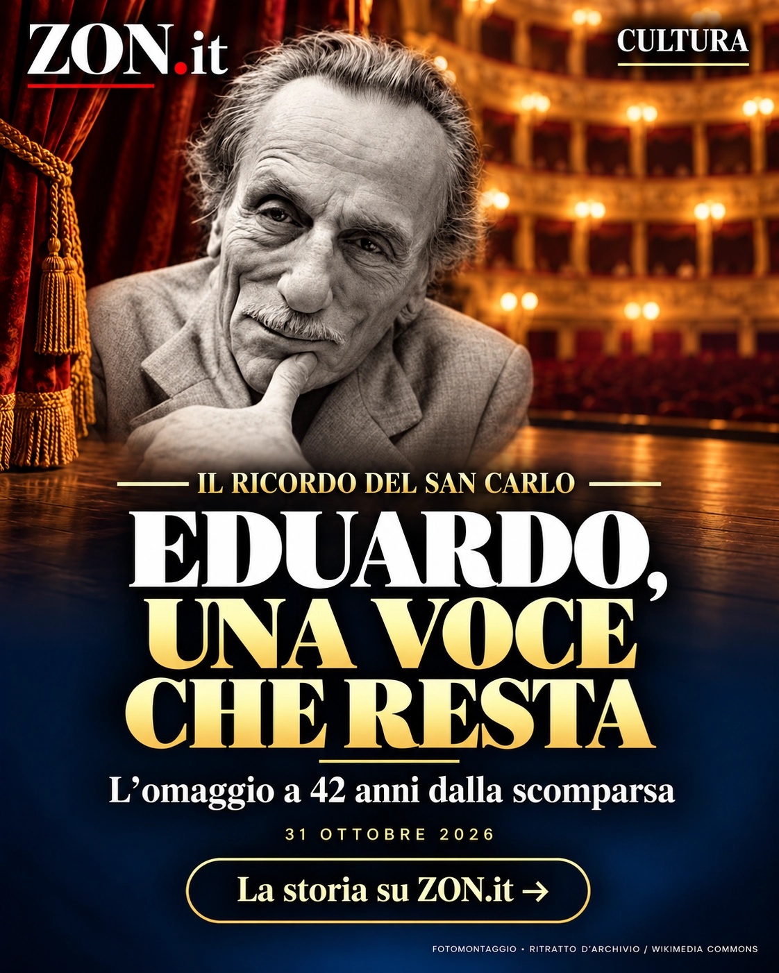 eduardo de filippo il teatro di san carlo lo ricorda a 42 anni dalla morte da Zon.it eduardo de filippo il teatro di san carlo lo ricorda a 42 anni dalla morte