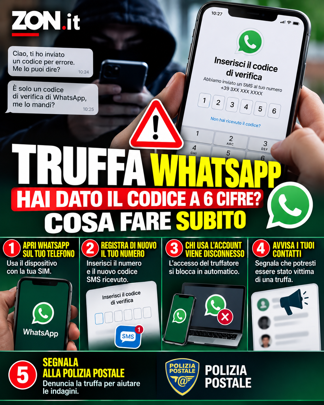 codice whatsapp dato a un truffatore come riprendere l8217account da Zon.it codice whatsapp dato a un truffatore come riprendere l8217account
