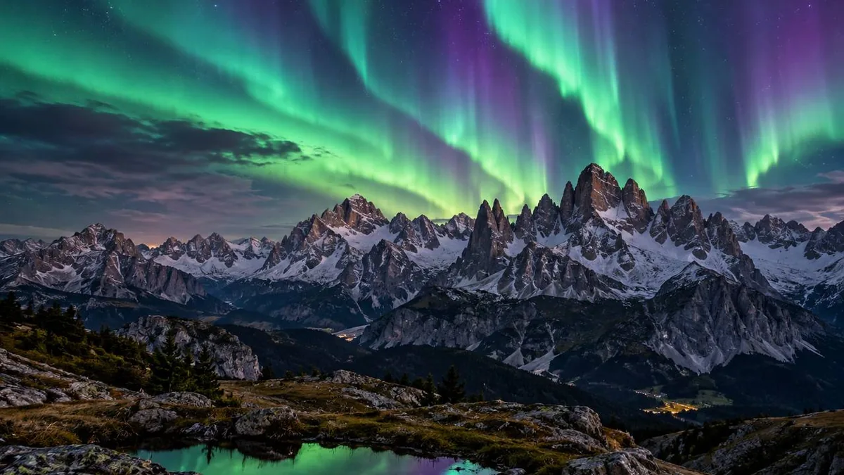aurora boreale sulle dolomiti il cielo rosso sopra il passo giau da Zon.it aurora boreale sulle dolomiti il cielo rosso sopra il passo giau
