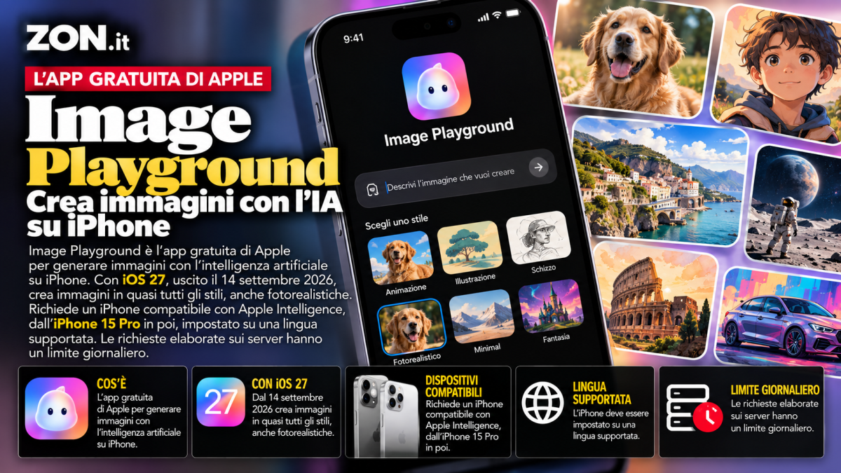 immagini con l8217ia su iphone gratis come usare image playground con ios 27 da Zon.it immagini con l8217ia su iphone gratis come usare image playground con ios 27